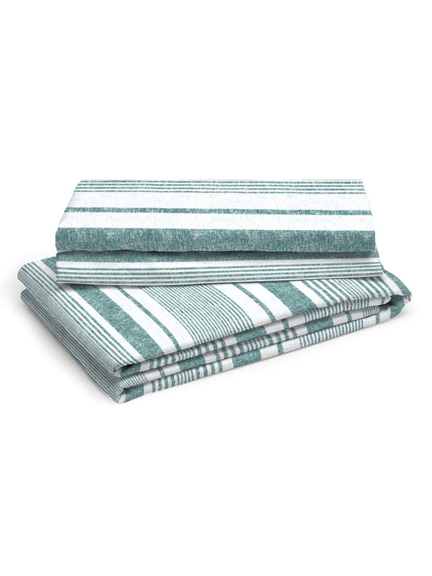 Boutique Living Signature Blue Cotton 300 TC Fitted Size Bedsheet with Pillow Cover