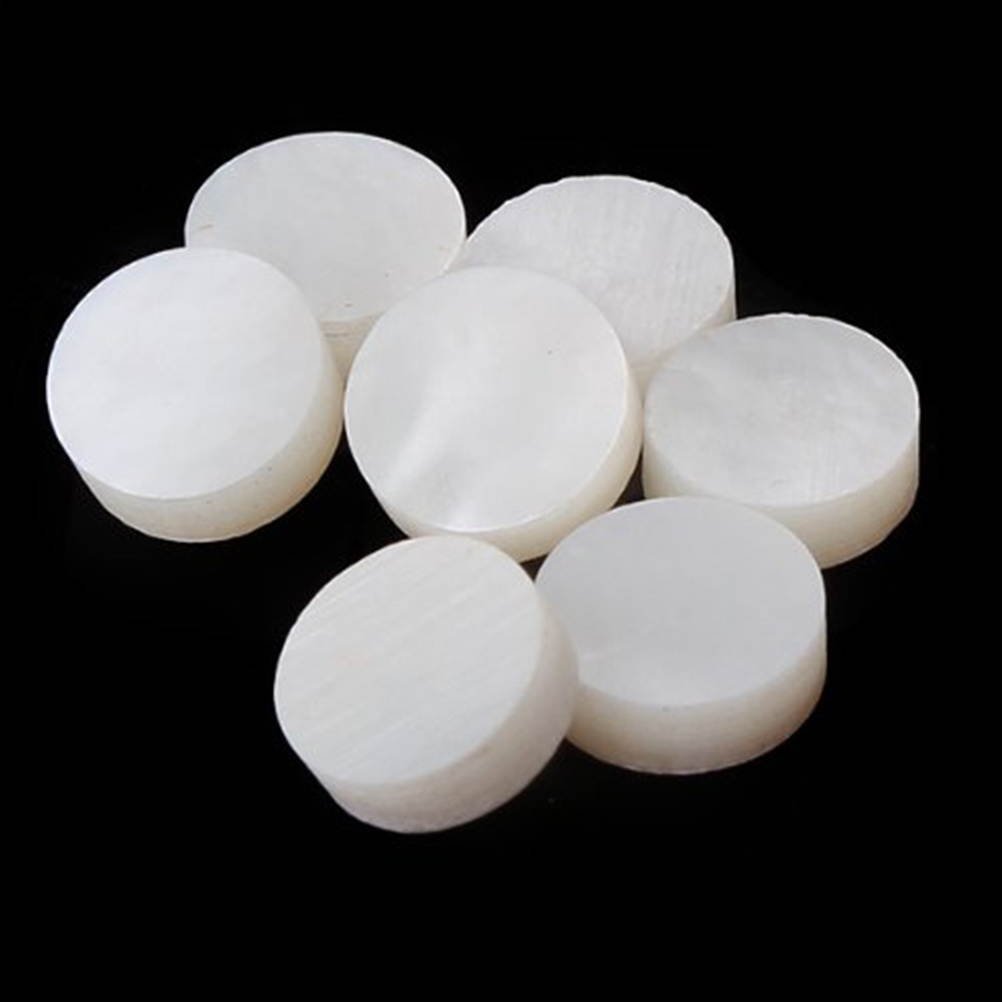 10pcs 6mm Round White Pearl Shell Dots for Guitar Fingerboard