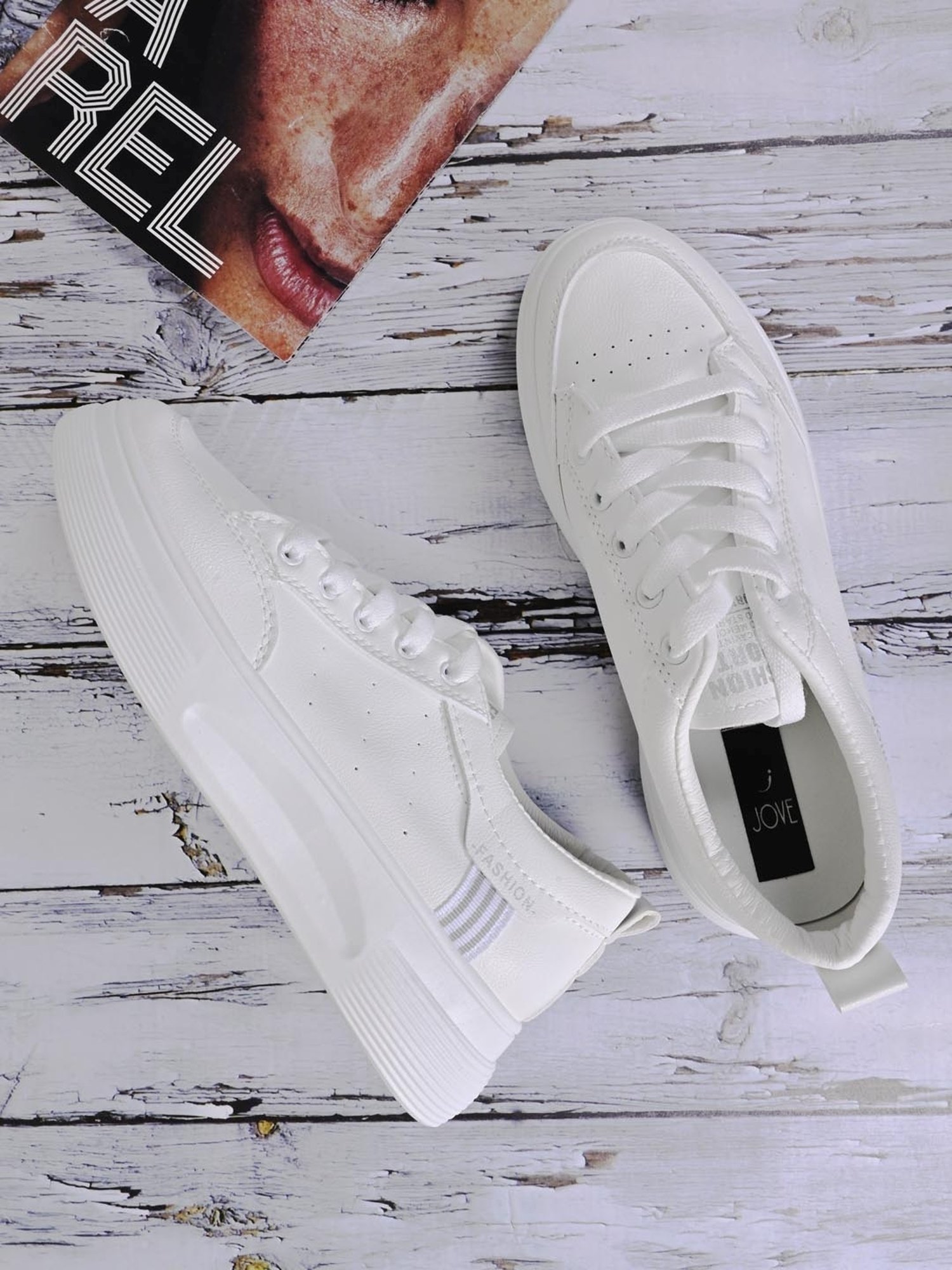 Jove Women's Pearl White Sneakers