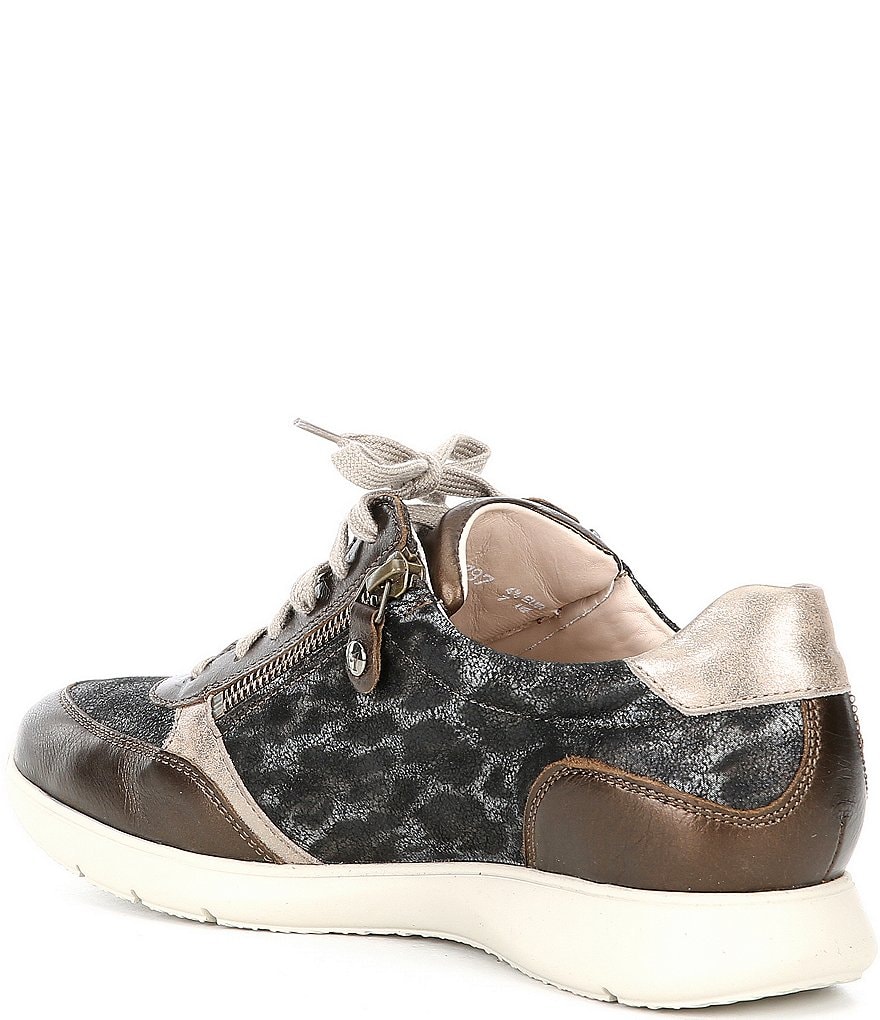 Mephisto Monia Leather Zipper Oxford Water Resistant Sneakers