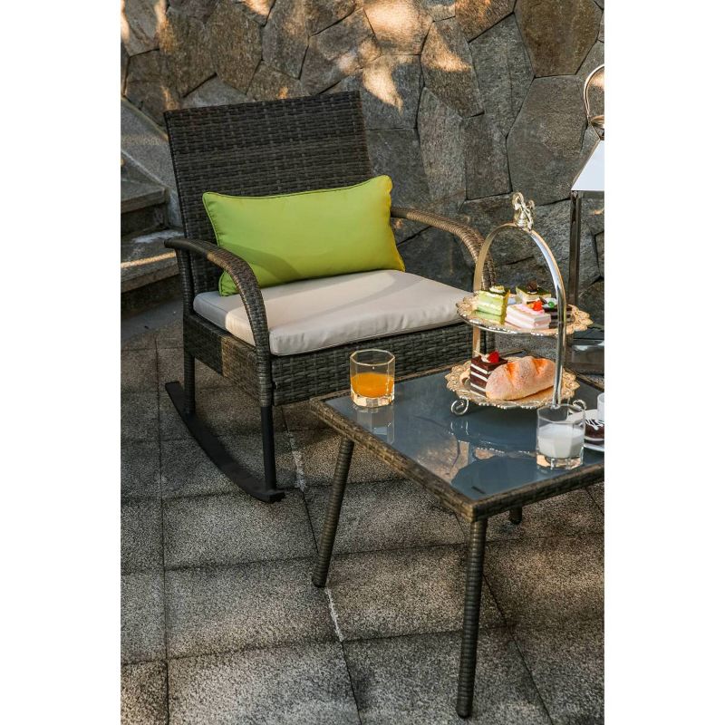 3pc Patio Bistro Set Cream - Patio Festival