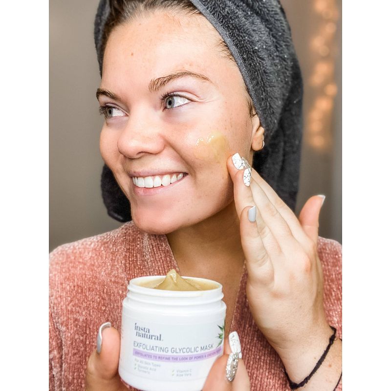 InstaNatural Exfoliating Glycolic Beauty Face Mask – 2oz