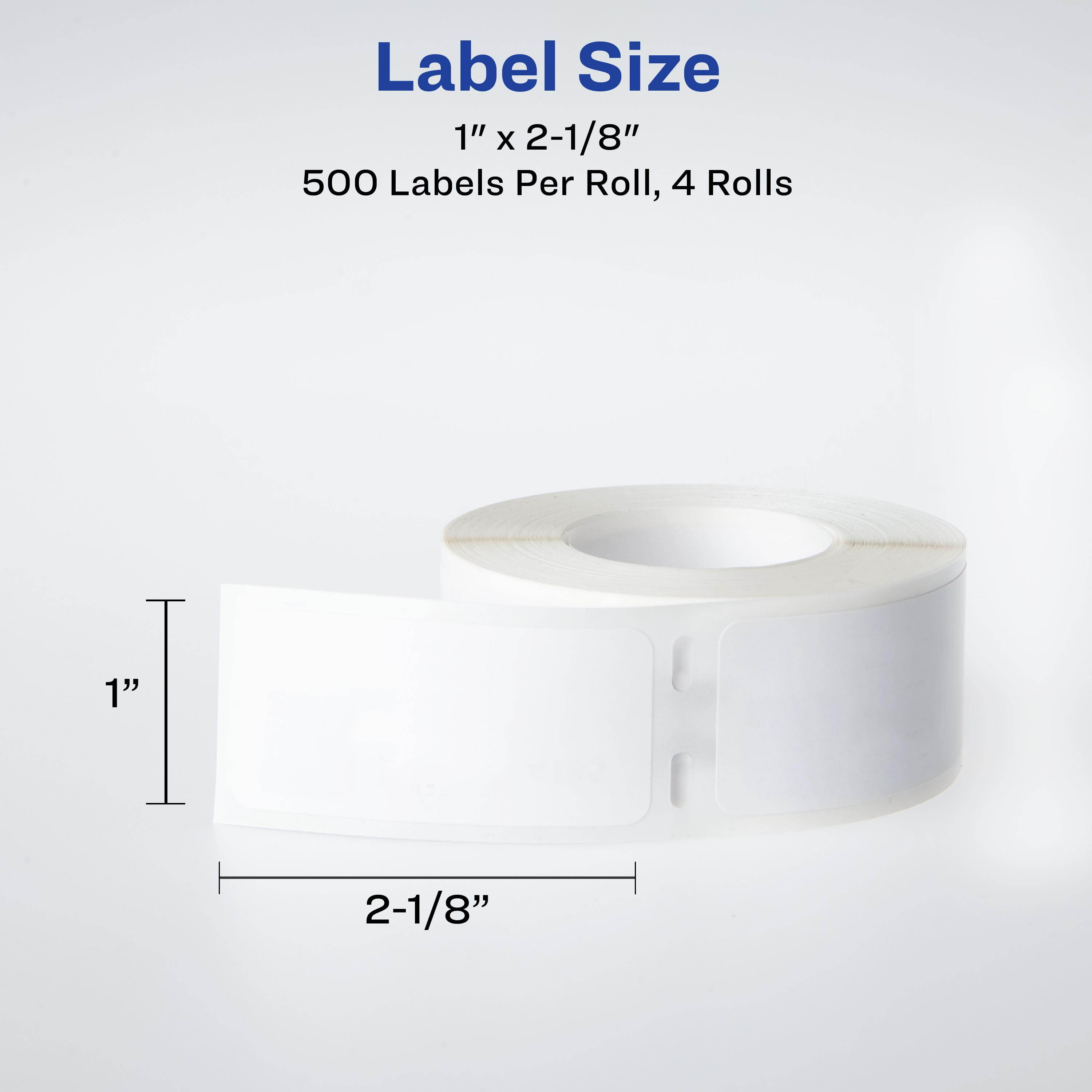 Avery Thermal Roll Labels, 1" x 2-1/8", 500 Labels/Roll-4 Rolls (4185)