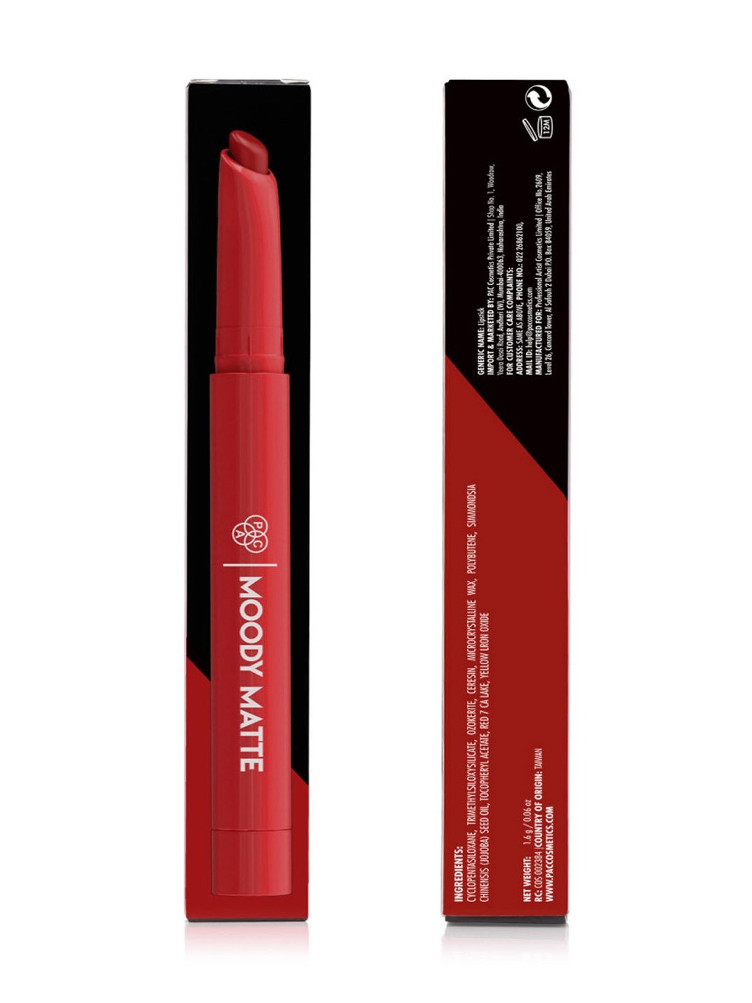 PAC Moody Matte Lipstick Masquered - 1.6 gm