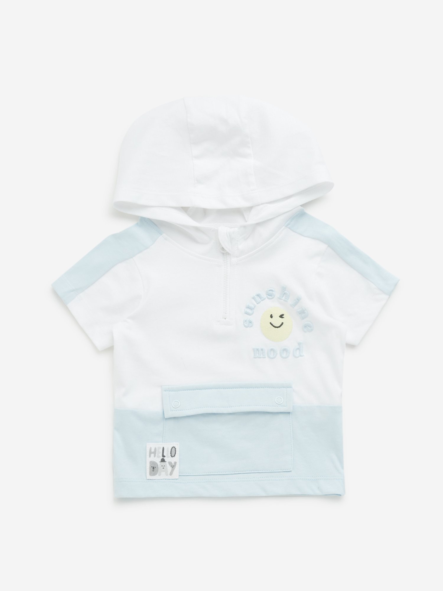 HOP Baby by Westside White Hooded Cotton T-Shirt