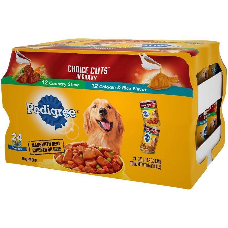 Pedigree Choice Cuts In Gravy Country Stew & Chicken & Rice Wet Dog Food - 13.2oz/24ct Variety Pack