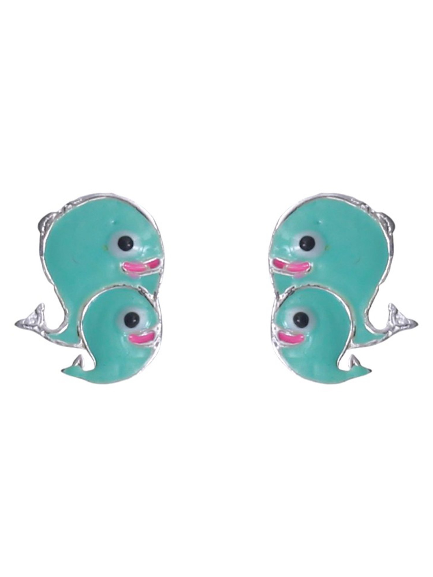 Taraash 925 Sterling Silver Blue Whale Earrings for Kids & Girls