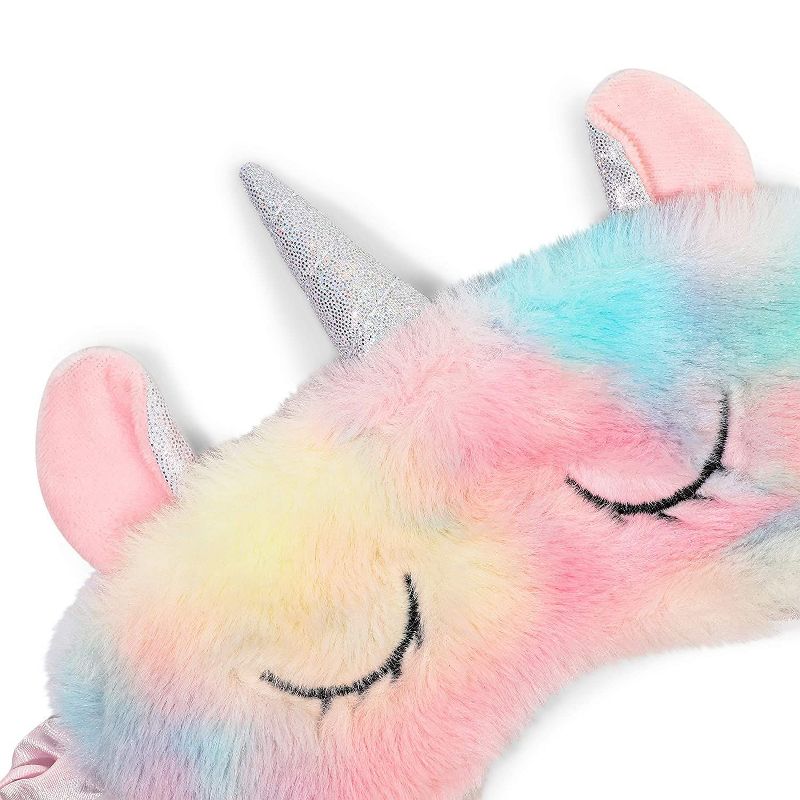 Glamlily Unicorn Sleep Eye Mask Travel Sleeping Eye Mask Cover for Kids in Tie-Dyed 7.5 x 6 In