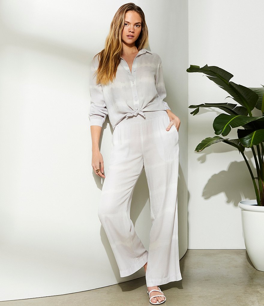 Cloth & Stone Woven Striped Coordinating Button Down Top