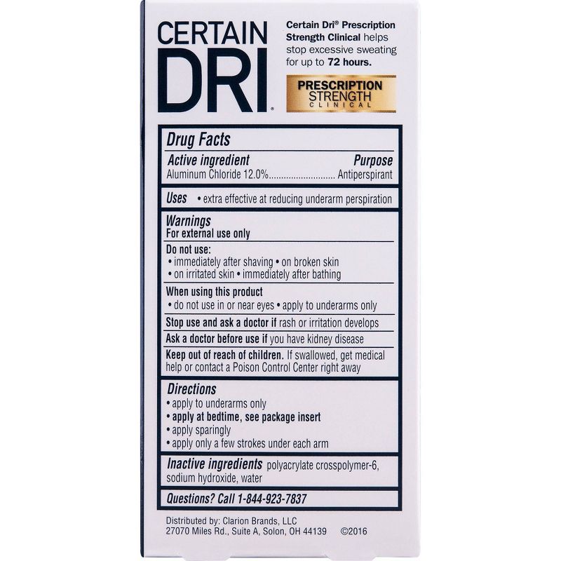 Certain Dri Prescription Strength Clinical Roll-On Antiperspirant - 3.6oz/3pk