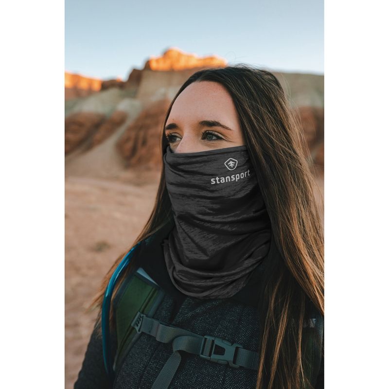 Stansport Microfiber Neck Gaiter  - Dark Grey - 2 Pack