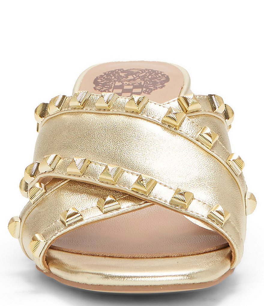 Vince Camuto Nadonie Studded Leather Criss-Cross Dress Sandals