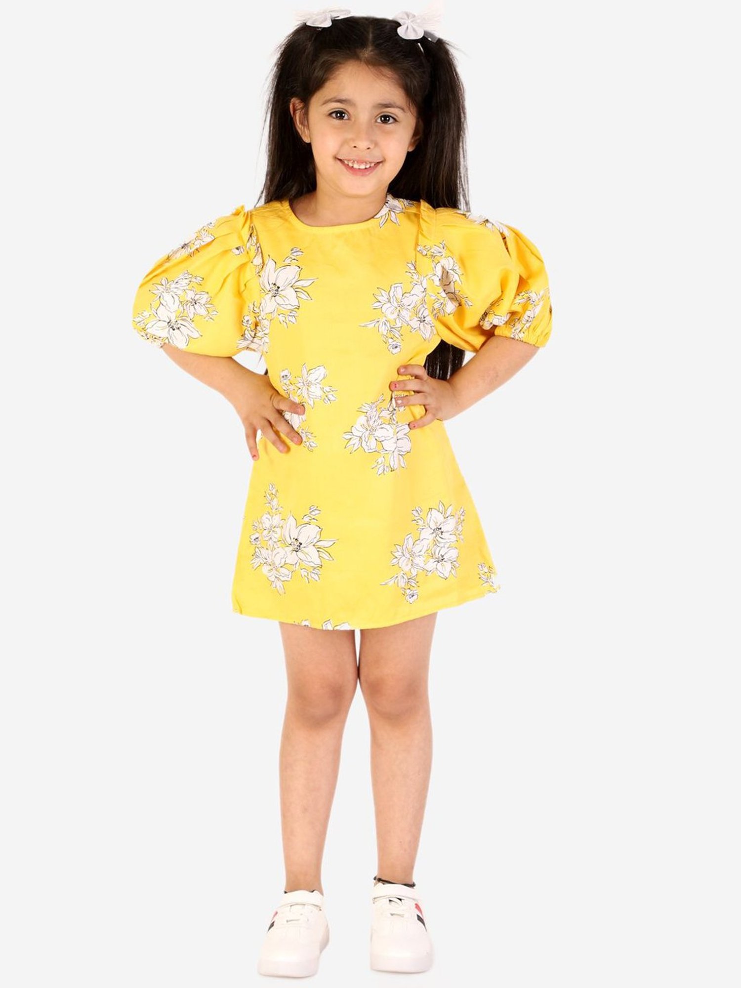 KidsDew Kids Yellow Floral Print Dress