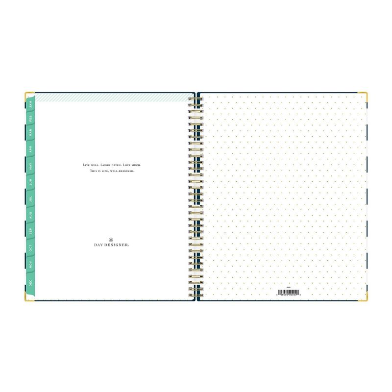 2021 Planner 8.5" x 11" Hard Cover Weekly/Monthly Wirebound Navy Stripe - Day Designer