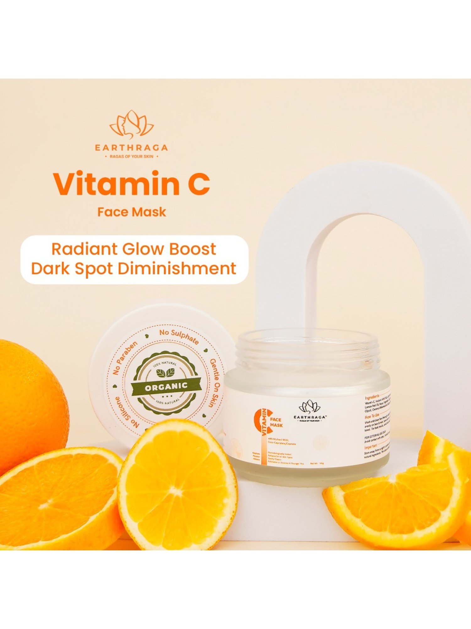 Earthraga Vitamin C Face Mask - 100 gm
