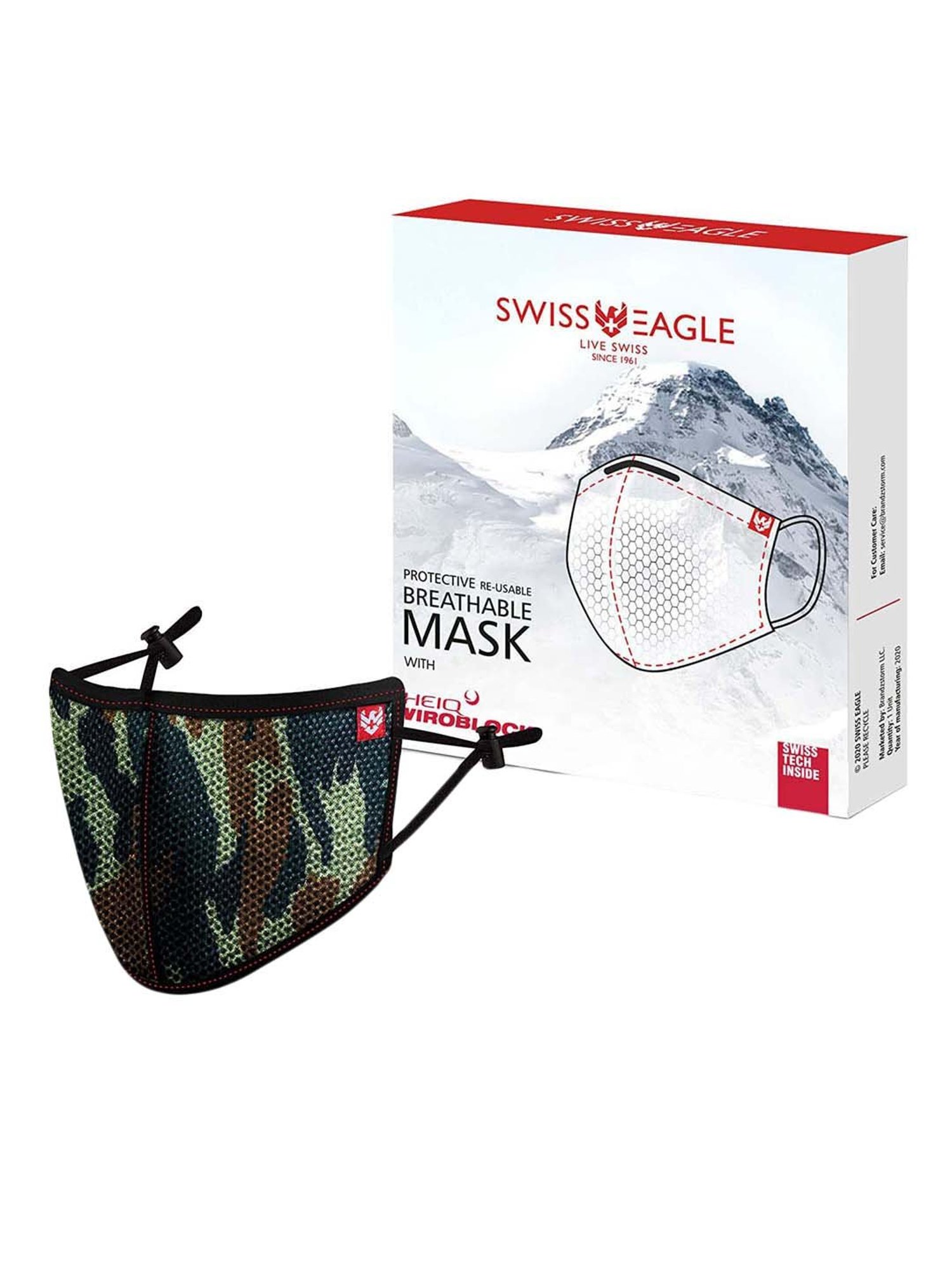 Swiss Eagle 6 Layered Reusable Face Mask