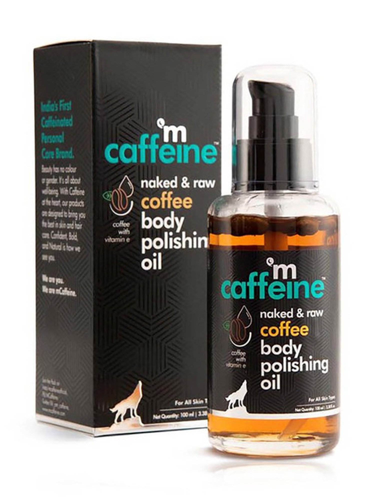mCaffeine Naked & Raw Coffee Body Polishing Oil - 100 ml