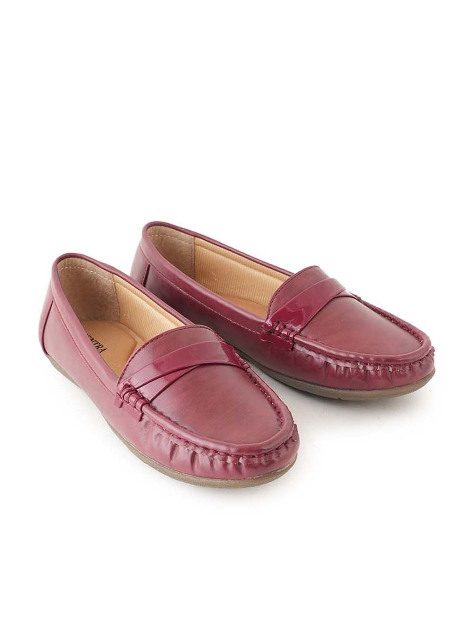 Scentra Women's Maroon Casual Loafers