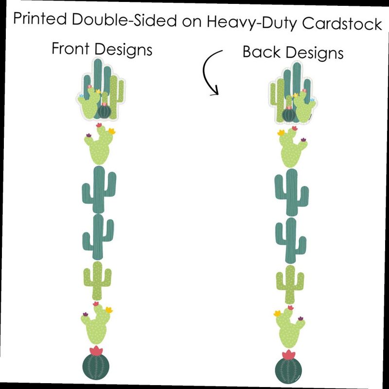 Big Dot of Happiness Prickly Cactus Party - Fiesta Party Centerpiece Sticks - Showstopper Table Toppers - 35 Pieces