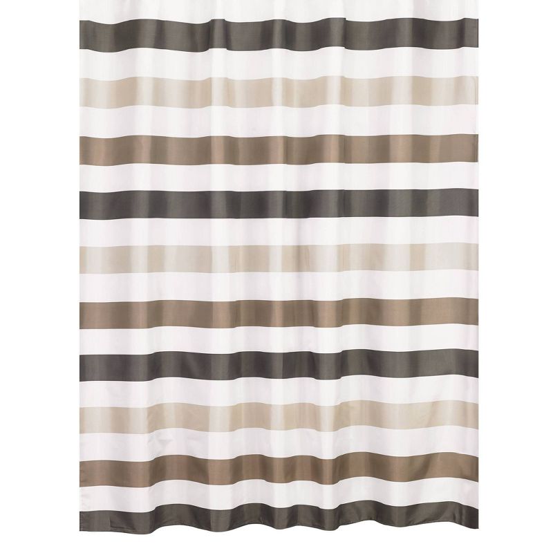 Cabana Shower Curtain White/Brown - Moda at Home