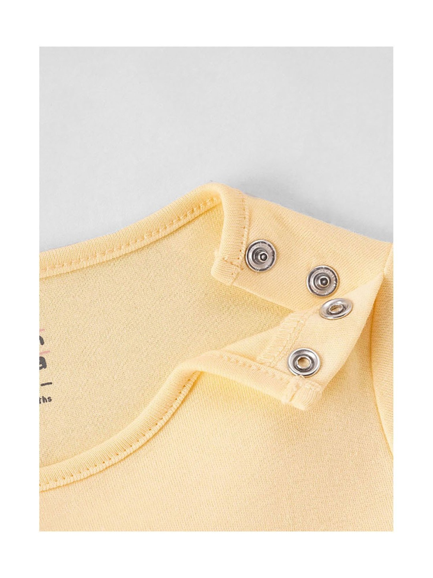 Ed-a-Mamma Baby Yellow Printed Bodysuit