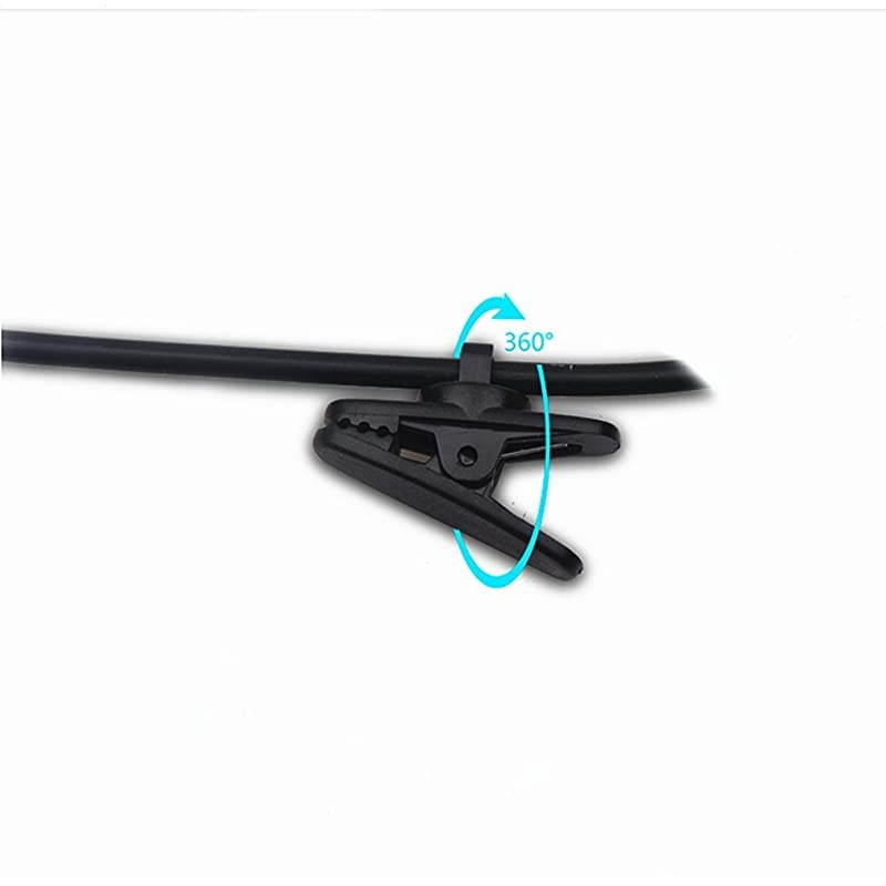 2 Pin D Shape Security Clip-Ear Earphone Headset for Retevis Kenwood PUXING BF UV5R UV82 888S H777 Radio with PTT MIC (20 Pack)