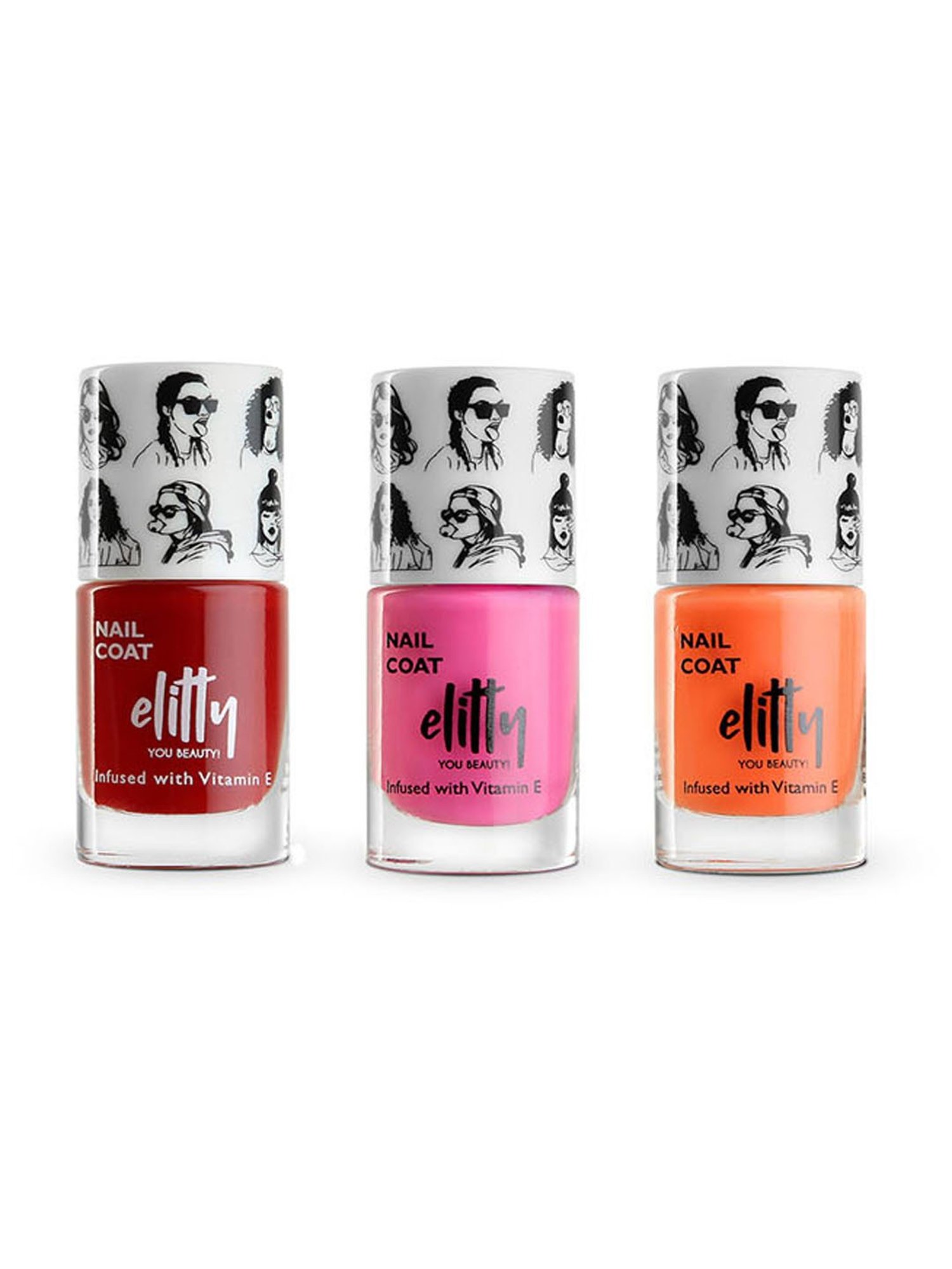 Elitty Mad Over Nails Nail Polish Viral Combo - Pack of 3 - Bad Breakup, Juicy Gossip, Secret Crush