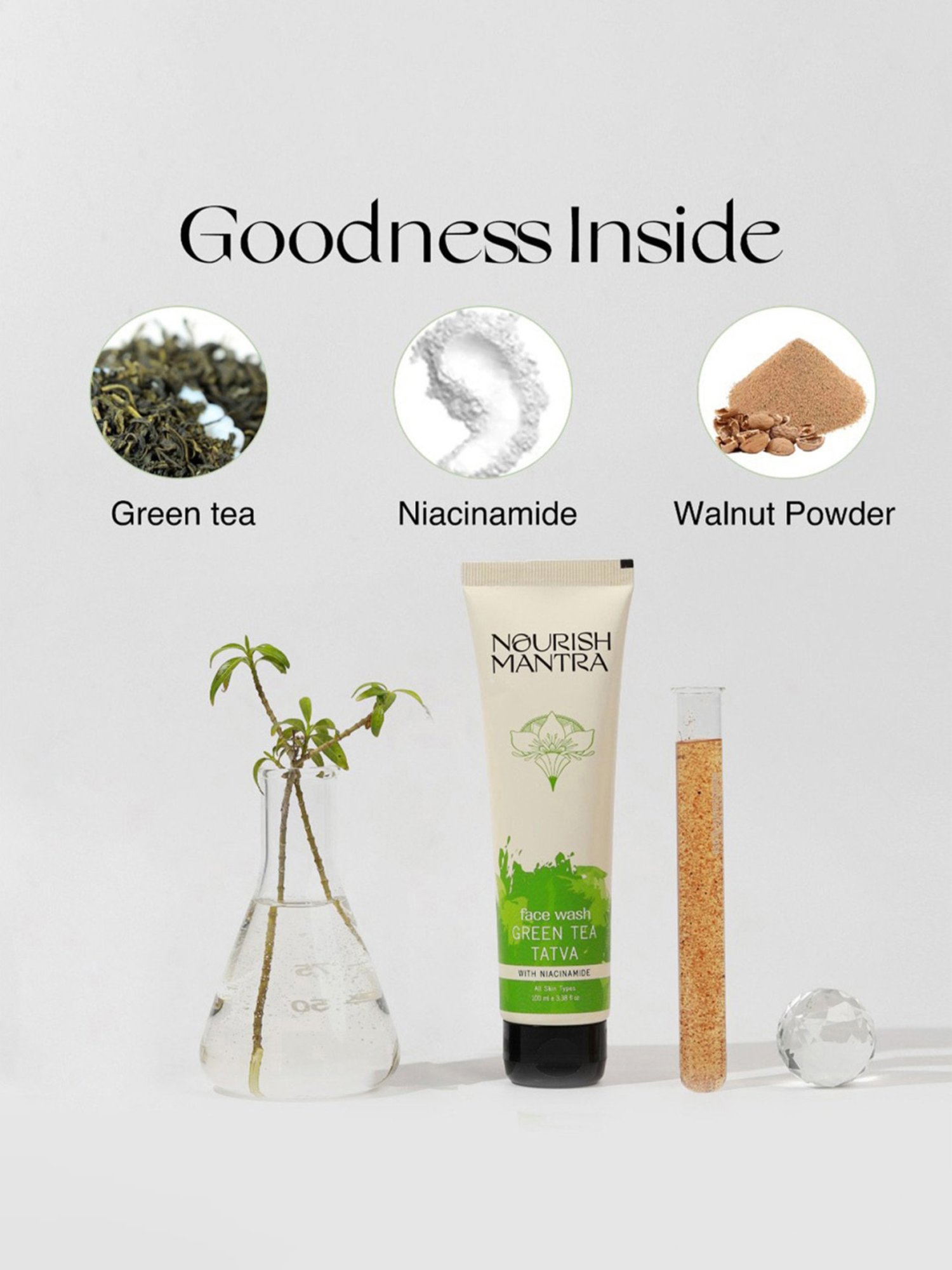 Nourish Mantra Green Tea Tatva Face Wash - 100 ml
