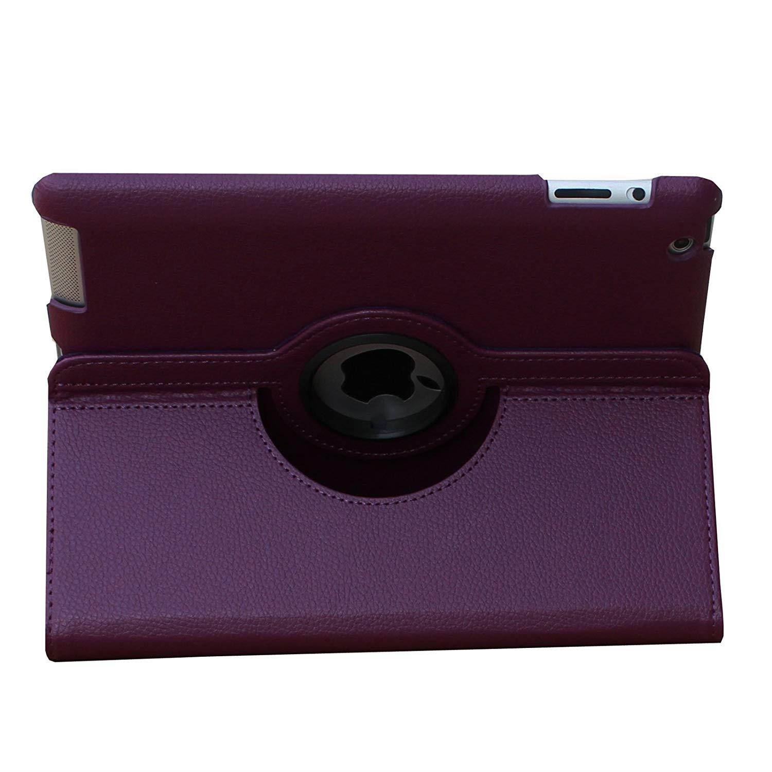 iPad 2 Case, iPad 3 Case, iPad 4 Case, JYtrend (R) Rotating Stand Smart Case Magnetic Auto Wake Up/Sleep Cover For iPad 2/3/4 A1395 A1396 A1397 A1403 A1416 A1430 A1458 A1459 A1460 (Light Purple)