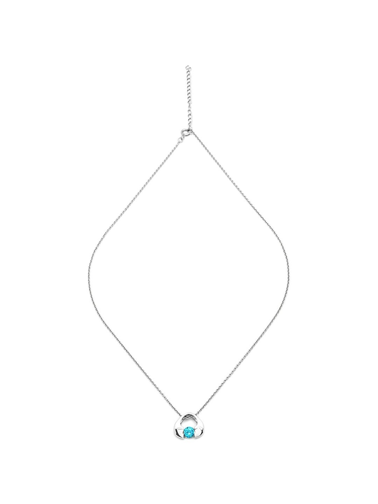 Silberry 92.5 Sterling Silver Ocean Rim Pendant with Chain