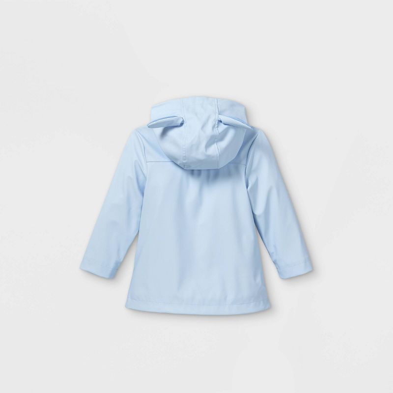 Toddler Girls' Bunny Ears Rain Jacket - Cat & Jack™ Blue 18M