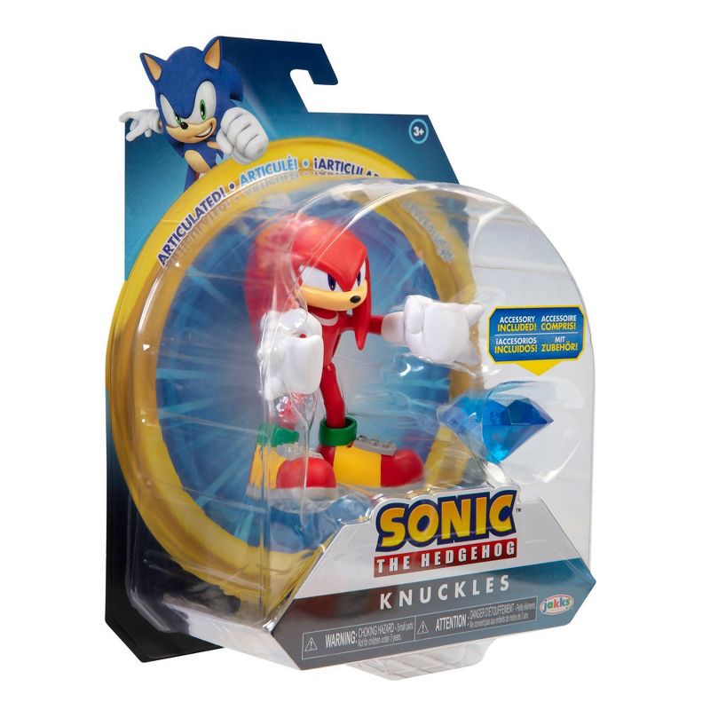 Sonic 4" Figure Modern Knuckles with Chaos Emerald Wave 4