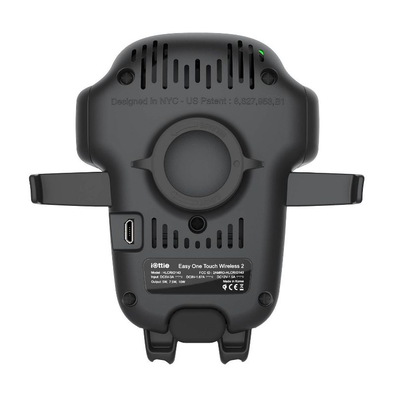 iOttie Easy One Touch Wireless 2 Air Vent/CD with 10W Qi Wireless Charging Mount - Black