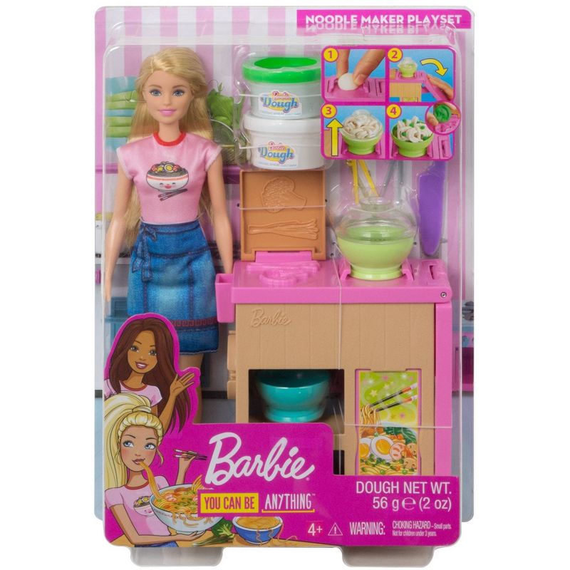 Barbie You Can Be Anything Noodle Maker Blonde Doll and Playset