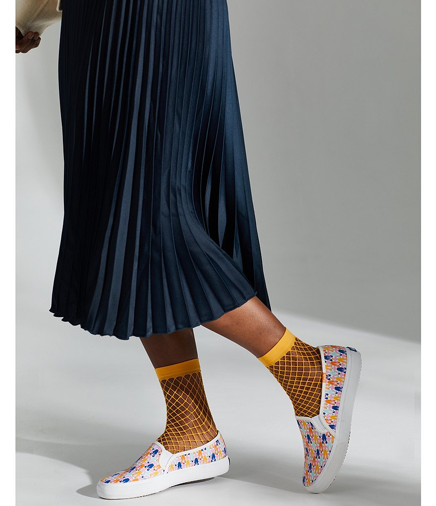 Keds Double Decker Rainbow People Print Slip-On Sneakers