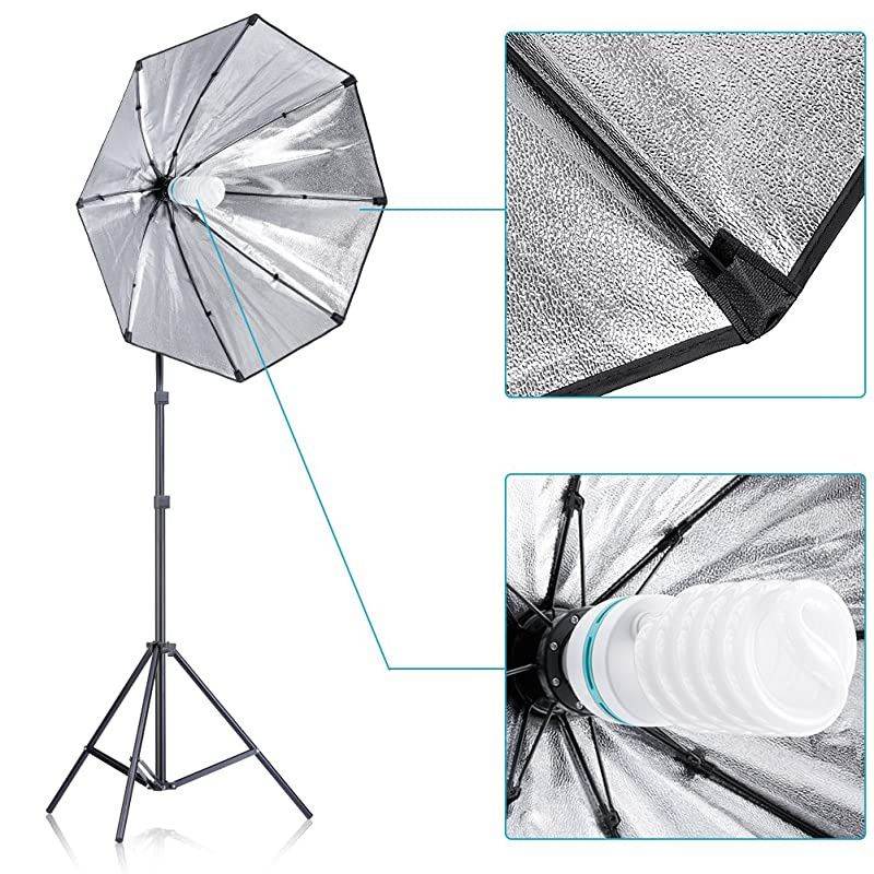 700W Octagon Softbox Continuous Lighting Kit for Camera Photo Video Photography Includes 232x32 inches80x80 centimeters Softbox 285W 5500K Light Bulb 2Light Stand 1Carrying Bag