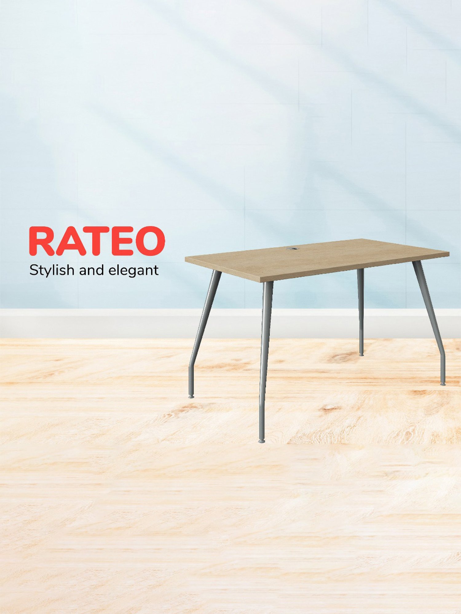 HNI India RATEO Engineered Wood Ergonomic Executive Office & Study Desk (900MM)