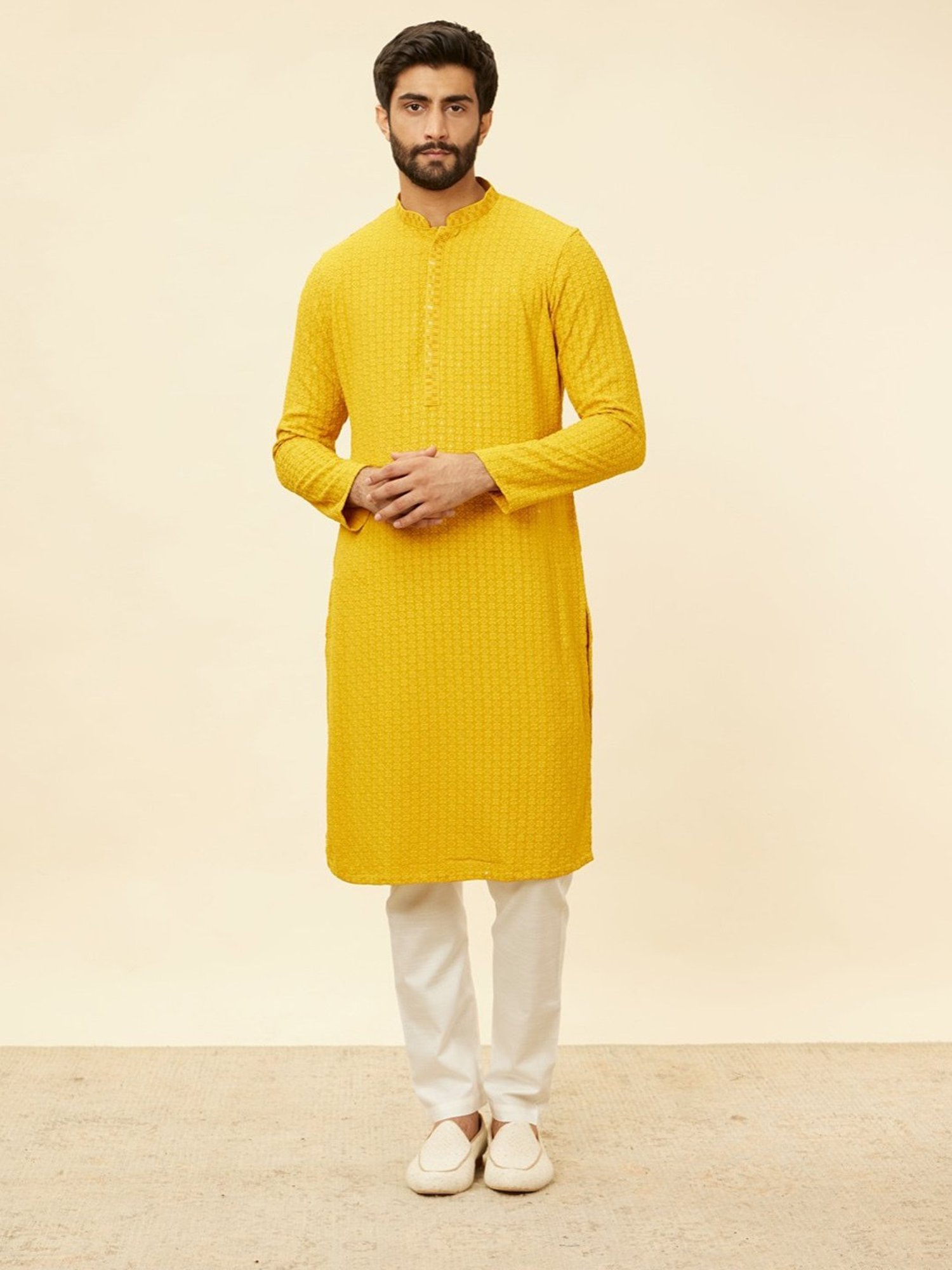 Sanwara Sea Green & White Cotton Regular Fit Chikankari Kurta Bottom Set