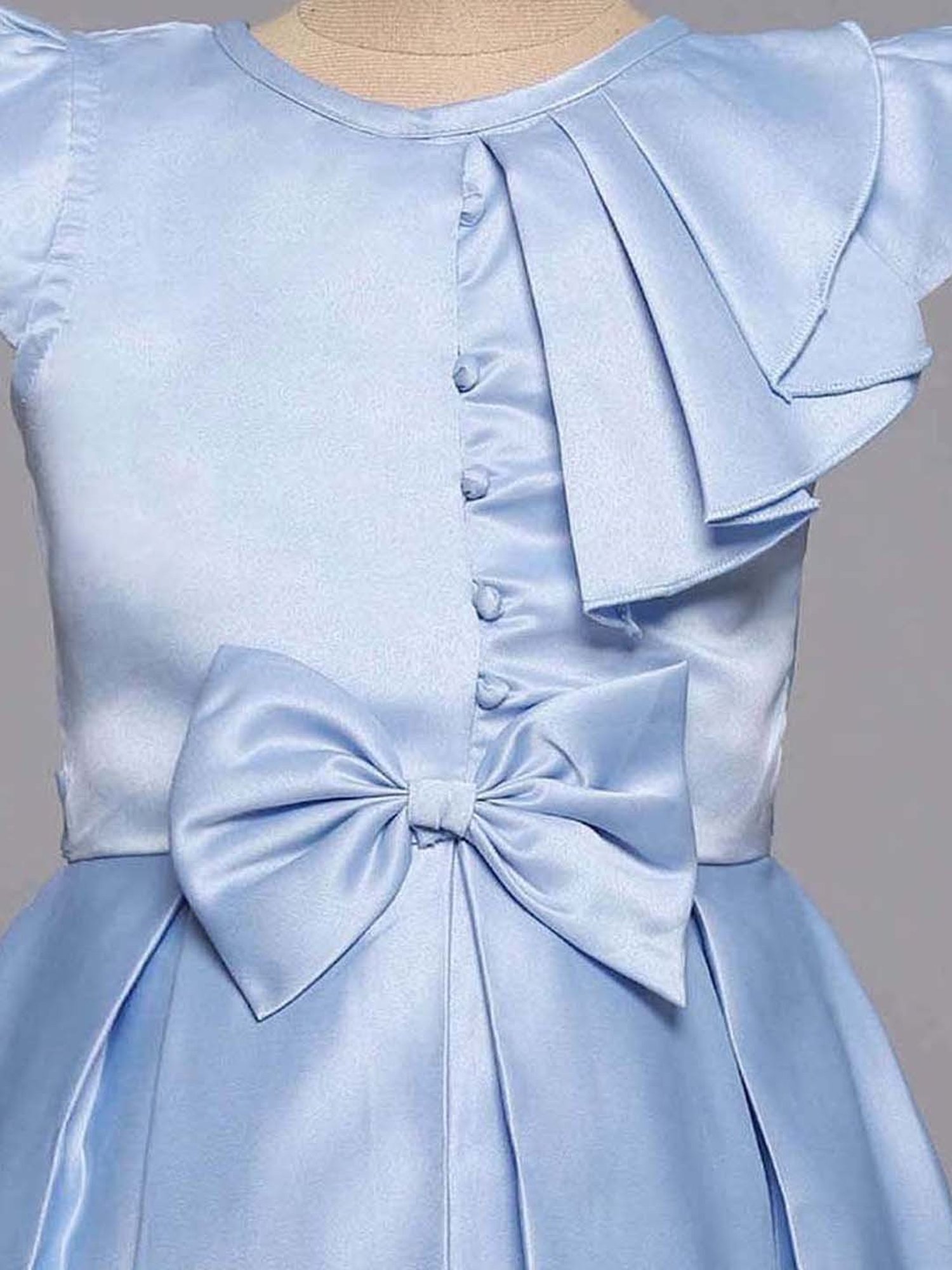 The Magic Wand Kids Blue Applique Gown