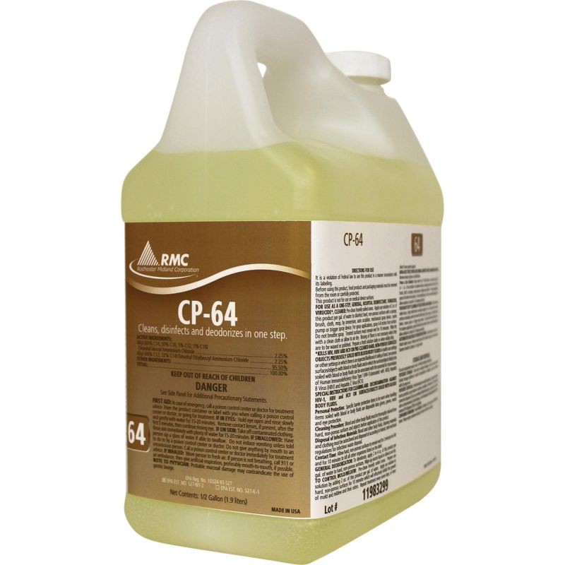 RMC Disinfectant Cleaner CP-64 Lemon Scent 1/2Gal 4/CT YW 11983299