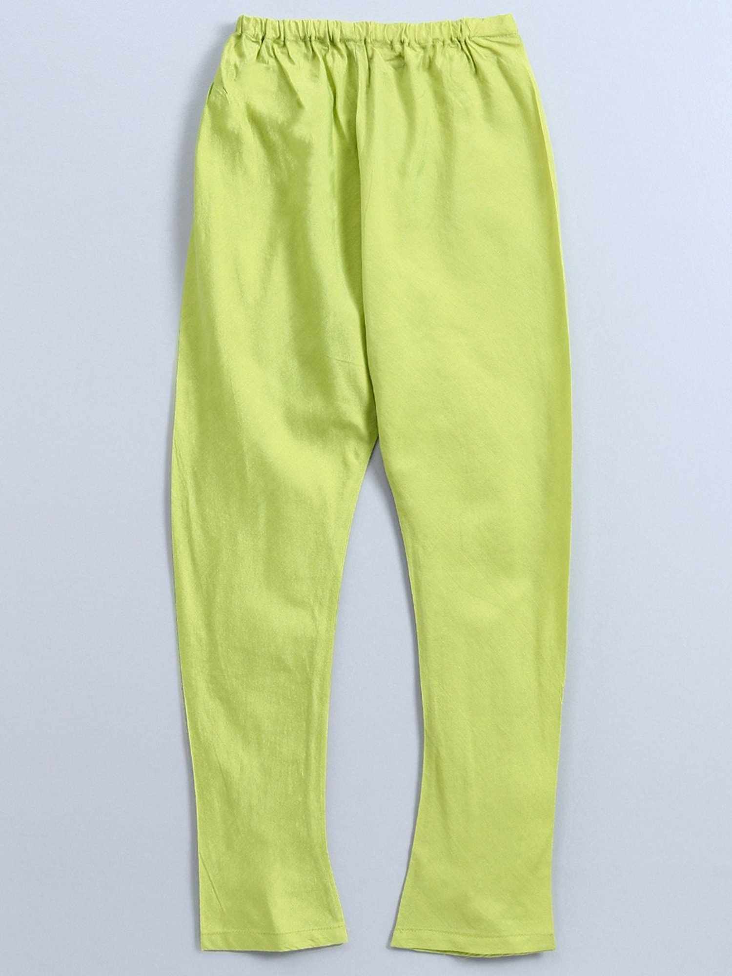 TWISHA Kids Lime Green & White Floral Print Full Sleeves Kurta , Pyjamas with Jacket