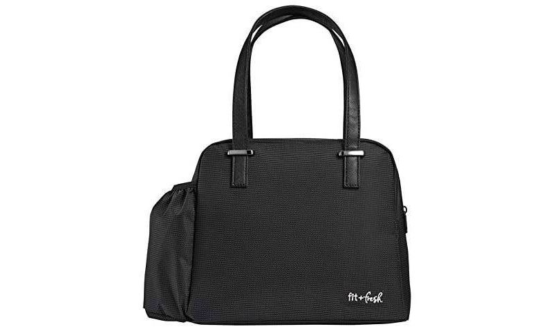 Fit & Fresh Laketown Lunch Tote with Containers and SS Water Bottle - Black