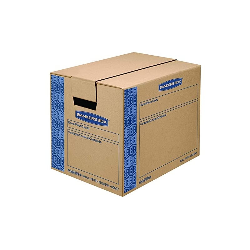 Prime Moving Boxes, Tape-Free, FastFold Easy Assembly, Handles, Reusable, Small, 16 x 12 x 12 Inches, 10 Pack (0062701)