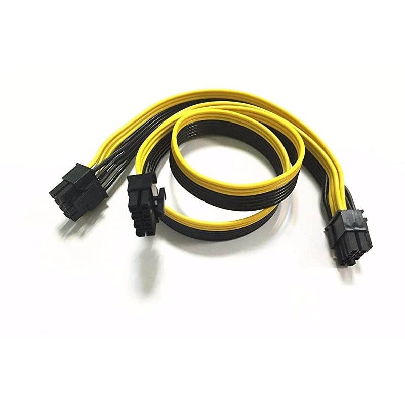 PCIe 8 Pin Male to Dual 8 Pin 6+2 Male PCI Express Power Adapter Cable for EVGA Modular Power Supply Cable for Graphics Video Card 8 pin Splitter 25+10 inches