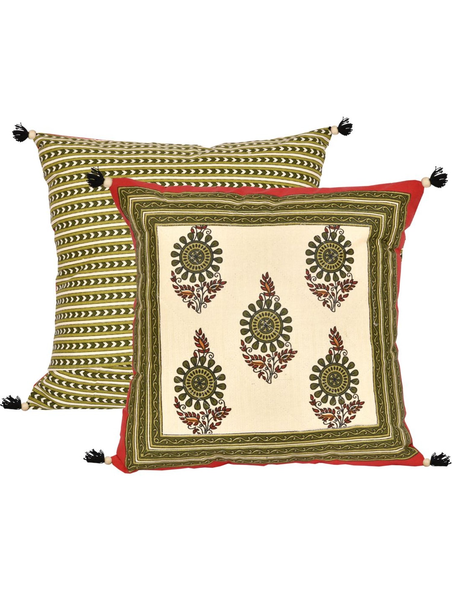 Living Roots Multicolor Cotton Cushion Covers - Set of 5