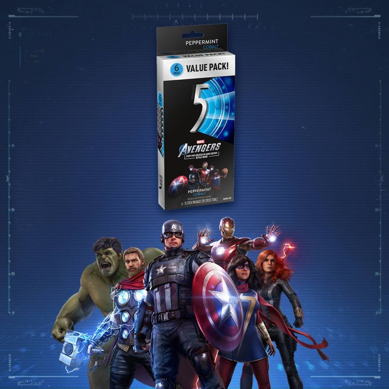 5 Peppermint Cobalt Chewing Gum 15ea / 6 pack