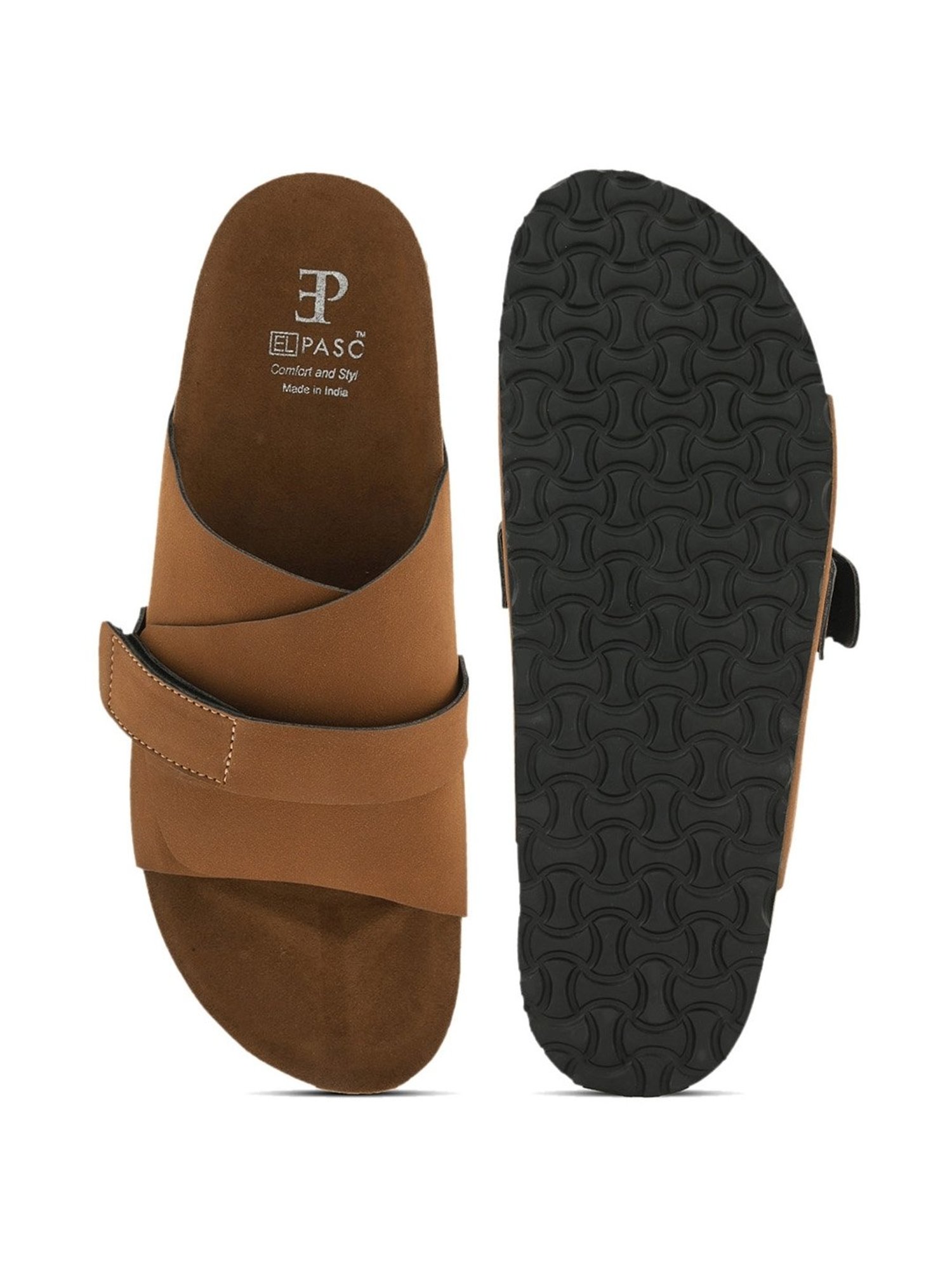 El Paso Men's Tan Casual Sandals