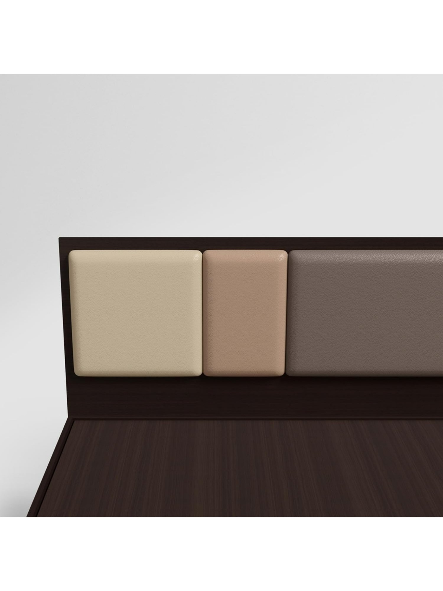 Godrej Interio Trio Morf Grey Engineered Wood Queen size Bed without Storage