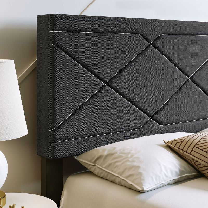 Queen Seville Linen Upholstered Bed Linen Coral - Skyline Furniture