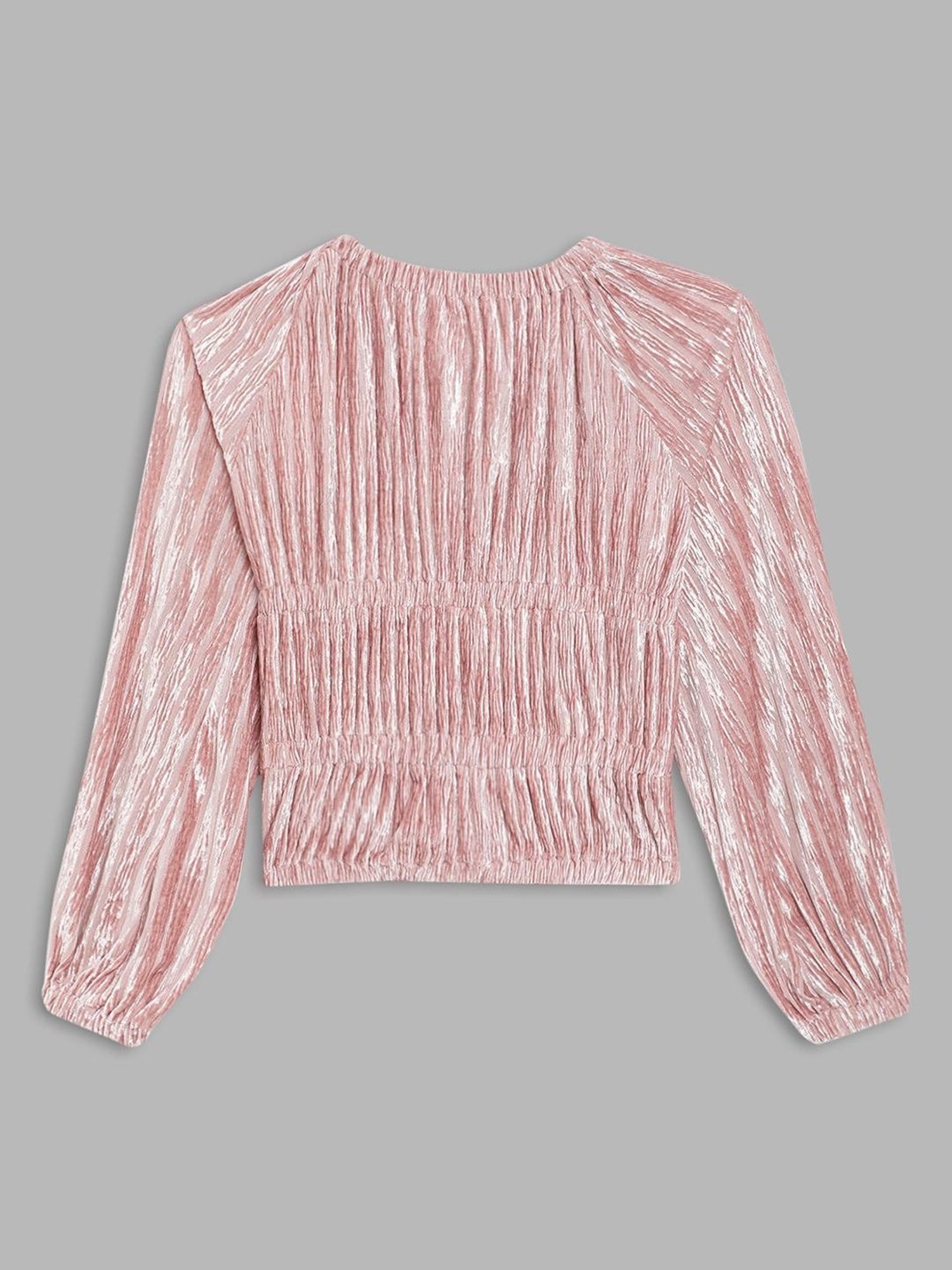 Blue Giraffe Kids Peach Regular Fit Full Sleeves Sweatshirt